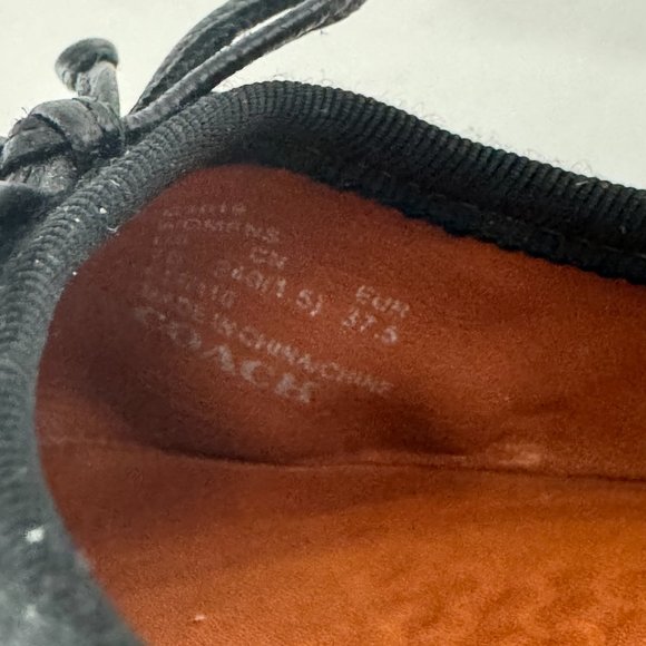 Coach Tea Rose Lola Ballet, Black, Size US 7 - Picture 14 of 14